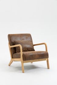 Mid Century Modern Accent Chair with Wood Frame,