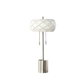 Legeme Mid Century Danish 2-Light Steel Pull Chain Table Lamp