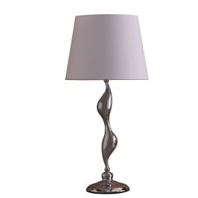 Erte Art Deco Silhouette Silver Table Lamp