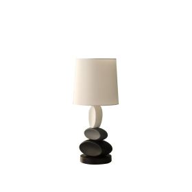 Coastal Como Modern Stacked Tablets Metal Table Lamp