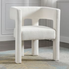 Contemporary Designed Fabric Upholstered Accent Chair - Beige