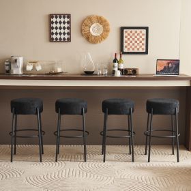 Tall and Round Bar Stools, Set of 2