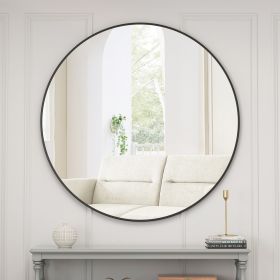 48' Black Wall Mirror