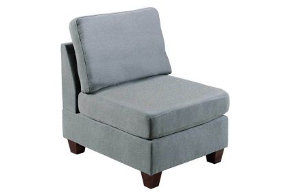 Armless Linen Grey Chair - 1 Piece