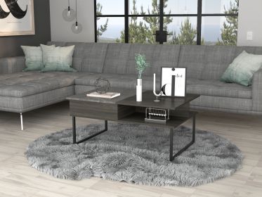 Espresso and Onyx 1-Shelf Lift Top Coffee Table