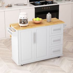 Kitchen Island Cart,  White