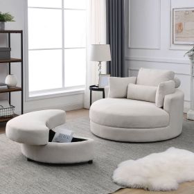 [Video] Welike Swivel Accent Barrel Modern Sofa with Ottoman