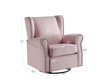 ACME Tamaki Swivel Chair with Glider, Pink