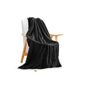 SOGA Black Throw Warm Blanket