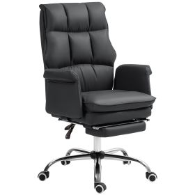 HOMCOM Executive Leather Office Chair, Black