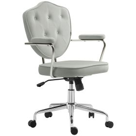 HOMCOM Cute Home Office Chair, Gray