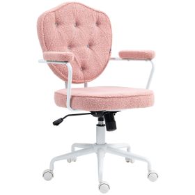 HOMCOM Cute Home Office Chair, Pink