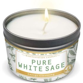 Manifestation Candles Pure White Sage Smudge Candle