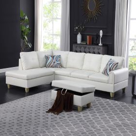 White Faux Leather Living Room Sofa