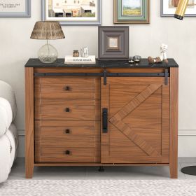 Console Table with Barn Door Design