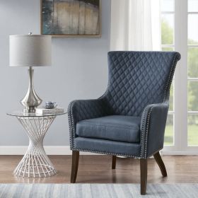 27" Accent Chair with Nailheads, Blue