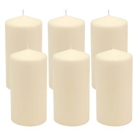 Stonebriar Unscented 1-Wick Ivory Pillar Candles, 6 Pack