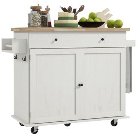 HOMCOM Kitchen Island with Storage