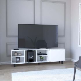 ESTOCOLMO TV Stand for TV´s up 70" Four Open Shelves - White