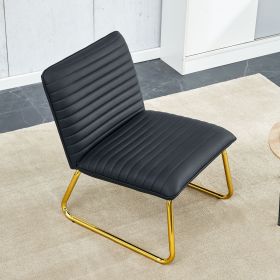 Black Minimalist Armless Chair