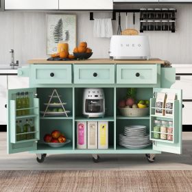 Kitchen Cart with Internal Storage Racks