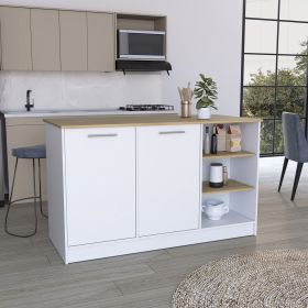 Ginger Kitchen Island, Natural Oak