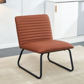 Brown Minimalist Armless Chair