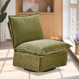 360 Swivel Sofa Chair, Green Chenille Fabric