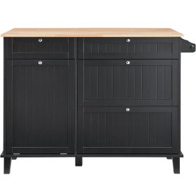 VEVOR Kitchen Island Storage Cabinet with Drawer & Trash Cabinet