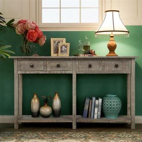 Rustic Brushed Texture Entryway - Grey Wash