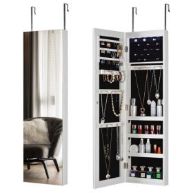 Full Fashion Jewelry Mirror Cabinet with LED Light