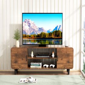 Entertainment Center with Storage Cabinet, TV Stand for 55"