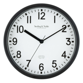 Mainstays Black Analog Round Wall Clock