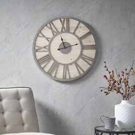 Madison Park Mason Wood Wall Clock