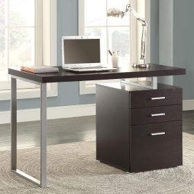 Cappuccino 3-Drawer Reversible Office Desk