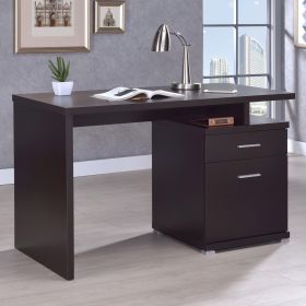 Cappuccino 2-Drawer Reversible Office Desk