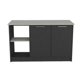 Kitchen Island Padua, Black/Onyx