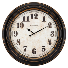 Westclox Brown and Bronze Round Oversized Classic Analog Wall Clock