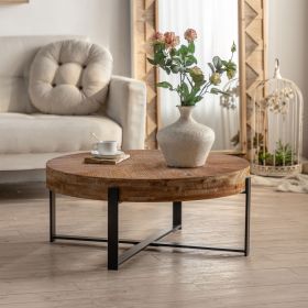 Modern Retro Splicing Round Coffee Table