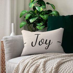 Decorative Double Sided Sofa Pillow - Joy - Beige/Black