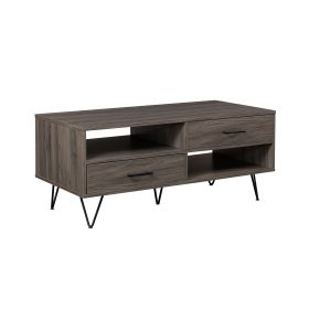 Modern Hairpin-Leg Coffee Table, Slate Gray