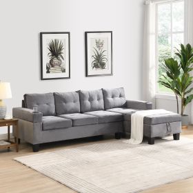 Sectional Sofa Set with L Shape Chaise Lounge