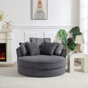 Swivel Accent Barrel Chair, Gray