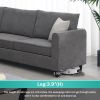 [VIDEO provided] [New] 91*91" Modern Sectional Sofa, L Shaped with 3 Pillows