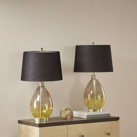 Set of 2 Cortina Ombre Glass Table Lamp (Color: as Pic)