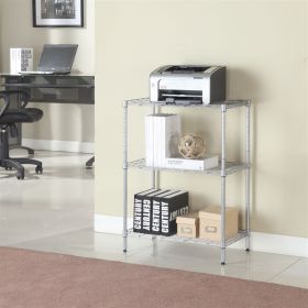 Concise 3 Layers Carbon Steel & PP Kitchen Storage Rack (Color: Silver)