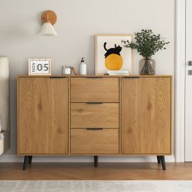 Sideboard Buffet Cabinet with Storage (Color: Natural, Cabinets: 2)