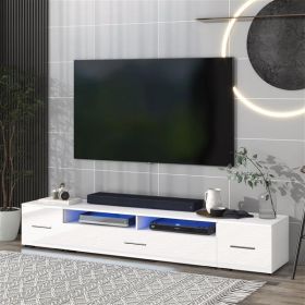 Minimalist TV Stand with LED Lights (Color: as picture)