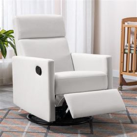 Modern Upholstered Swivel Recliner Chair (Color: as picture)