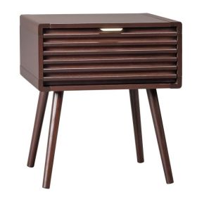 Wood Nightstand End Side Table (Color: as picture)